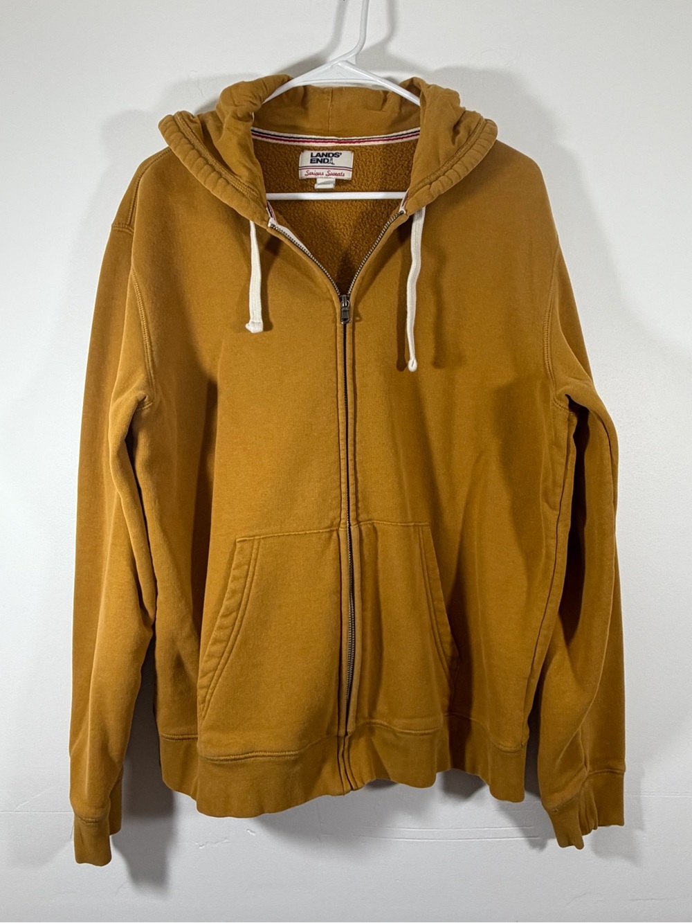 Lands' End Mustard Yellow Zip-Up Hoodie